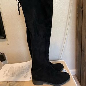 Black knee high boots